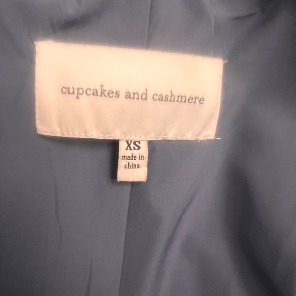 Cupcakes and Cashmere Womens Coronet Blue Plaid Robyn Coat One Button Size XS - Picture 5 of 8